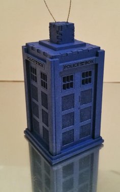 Lazer Kesim Tardis Noel Ağacı Süsü SVG Dosyası