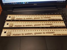 Lazer Kesim Kişiselleştirilmiş Cetvel Şablonu SVG Dosyası