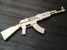Lazer Kesim Kalaşnikof AK-47 Tüfeği Ücretsiz Vektör