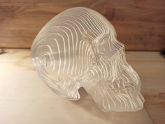Lazer Kesim Akrilik 3D Kafatası Modeli Ücretsiz Vektör