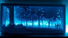 Lazer Kesim 3D Dekoratif Gece Lambası Ücretsiz Vektör