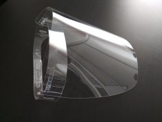 Lazer Kesim Koronavirüs Koruyucu Yüz Siperliği PET Levha 0.5mm Ücretsiz Vektör
