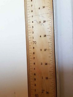 Lazer Kesim Taşınabilir Boy Ölçme Cetveli DXF Dosyası