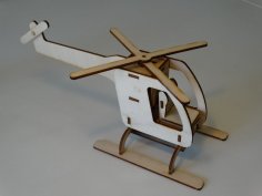 Lazer Kesim Motorlu Helikopter 3mm DXF Dosyası