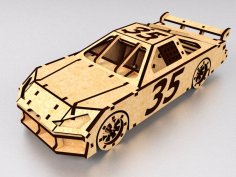 Lazer Kesim NASCAR Oyuncak Yarış Arabası Model PDF Dosyası