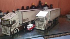 Lazer Kesim Scania Kamyon Ahşap Model Oyuncak Seti Ücretsiz Vektör