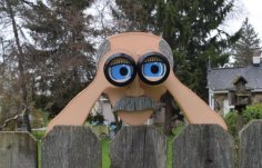 Lazer Kesim Gözetleyen Pete Çit Gözetleyici Çit Süsü Bahçe Sanatı Ücretsiz Vektör