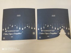 Lazer Kesim Özel Kartpostal Ücretsiz Vektör