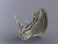 Lazer Kesim Gergedan Başı 4mm DXF Dosyası