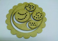 Lazer Kesim Spirograf Oyuncak Spiral Çizim Seti Ücretsiz Vektör