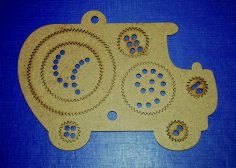Lazer Kesim Spiral Çizim Seti Ahşap Spirograph Ücretsiz Vektör