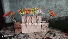 Lazer Kesim Pasta Süsü Saklama Rafı Organizeri Ücretsiz Vektör