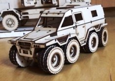 Lazer Kesim Zırhlı Araç Ücretsiz Vektör