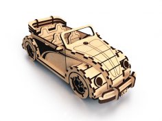 Lazer Kesim Ahşap Volkswagen Fusca Cabriolet DXF Dosyası