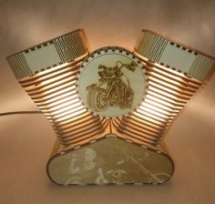Lazer Kesim Harley Davidson Lamba Ücretsiz Vektör
