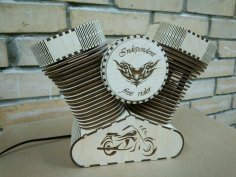 Lazer Kesim Harley Davidson Lamba Gece Lambası Ücretsiz Vektör