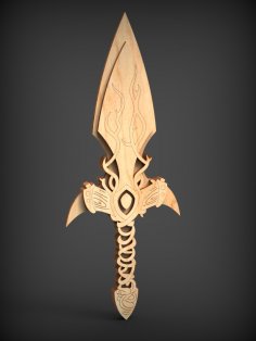 Lazer Kesim Druid Kılıcı Ücretsiz Vektör