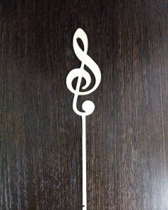 Lazer Kesim Müzik Notalı Pasta Süsü Ücretsiz Vektör