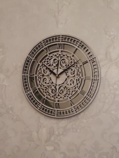 Lazer Kesim Oyma Saat Ücretsiz Vektör