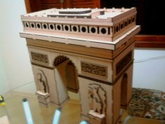 Lazer Kesim Zafer Takı 3D Ahşap Puzzle Model Seti Ücretsiz Vektör