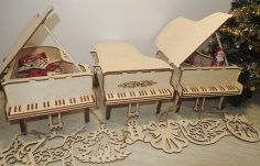 Lazer Kesim Piyano Müzik Kutusu Ücretsiz Vektör