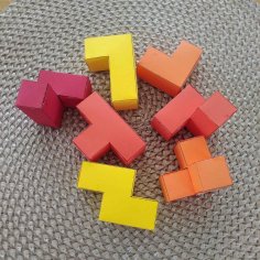 Lazer Kesim Soma Küpü Yapboz Nikitin Kareleri Eğitici Çocuk Oyuncak Tetris 3mm Ücretsiz Vektör