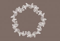 Lazer Kesim Garland Monogram Tabanı Ücretsiz Vektör