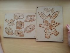 Lazer Kesim Çocuk Puzzle'ları 3mm MDF SVG Dosyası
