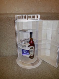 Lazer Kesim Ahşap Mini Bar Ücretsiz Vektör