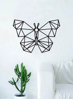 Lazer Kesim Geometrik Kelebek Duvar Sanatı DXF Dosyası