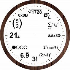 Lazer Kesim Matematik Denklemleri Duvar Saati Ücretsiz Vektör