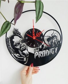 Lazer Kesim The Prodigy Vinil Plak Duvar Saati Ücretsiz Vektör