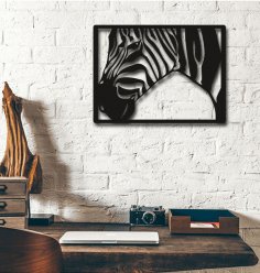 Lazer Kesim Zebra Duvar Dekoru Ev Dekorasyonu Sanat Ücretsiz Vektör