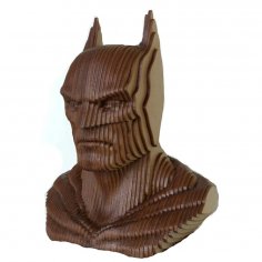 Lazer Kesim Batman Kafa Heykeli Ahşap Sanatı DXF Dosyası