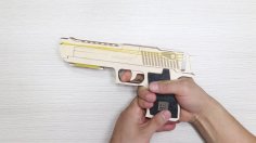 Lazer Kesim Lastik Atan Tabanca 3mm Kontraplak DXF Dosyası