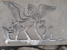 Lazer Kesim Pegasus Rüzgar Gülü Plazma Sanatı DXF Dosyası