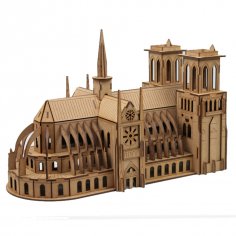 Lazer Kesim Notre Dame Katedrali 3D Puzzle PDF Dosyası