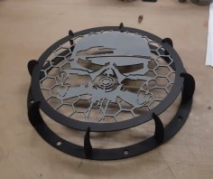 Lazer Kesim Steampunk Maske Barbekü Izgarası DXF Dosyası
