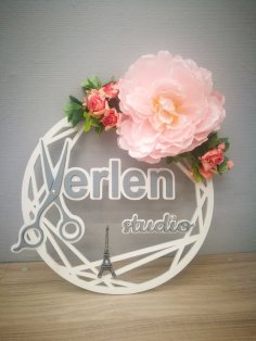 Lazer Kesim Özel Monogram Dekor Ücretsiz Vektör