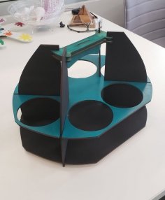 Lazer Kesim Kahve Taşıyıcı 3mm DXF Dosyası