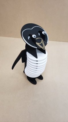 Lazer Kesim Penguen Bardak Altlıkları 3mm Ücretsiz Vektör