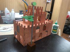 Lazer Kesim Süper Mario Ahşap Prenses Kalesi Ücretsiz Vektör