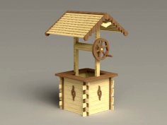 Lazer Kesim Kuyu 3D Model 4mm Ücretsiz Vektör