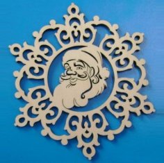 Lazer Kesim Noel Baba Noel Süsü Ücretsiz Vektör