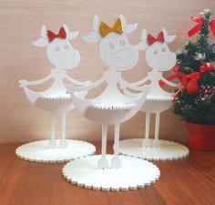 Lazer Kesim Noel Peçete Halkası Noel Masa Süslemeleri Ücretsiz Vektör