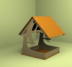 Lazer Kesim Kuş Yemiği Kuş Yemliği 4mm Ücretsiz Vektör