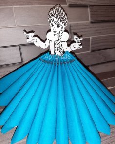 Lazer Kesim Dekoratif Ahşap Masa Üstü Kar Kızlığı Peçete Tutucu Ücretsiz Vektör