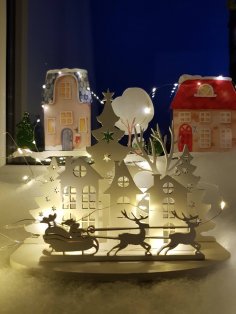 Lazer Kesim Noel Mini Süsleme Ücretsiz Vektör