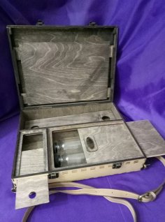 Lazer Kesim Ahşap Bavul Ücretsiz Vektör