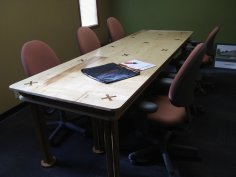 Lazer Kesim Konferans Odası Masası 10x4ft DXF Dosyası